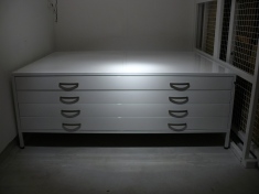 MAO 220 170 050 4F 2200x1700x500mm Metal storage cabinet 4 drawers Gallery of the Cultural and Publishing Society Novi Sad